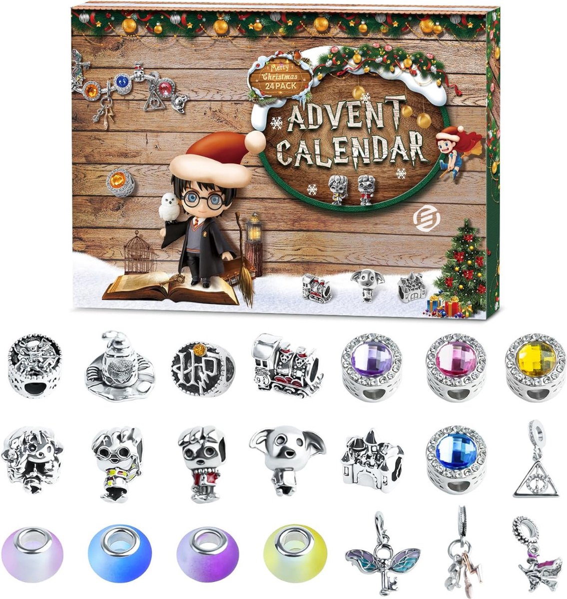 Equivera Adventskalender - Adventskalender 2024 - 24 Dagen Aftelkalender - Kerst Adventskalender - Kerstcadeau - Sinterklaascadeau - voor Kinderen en Volwassenen - 24 Verrassingen