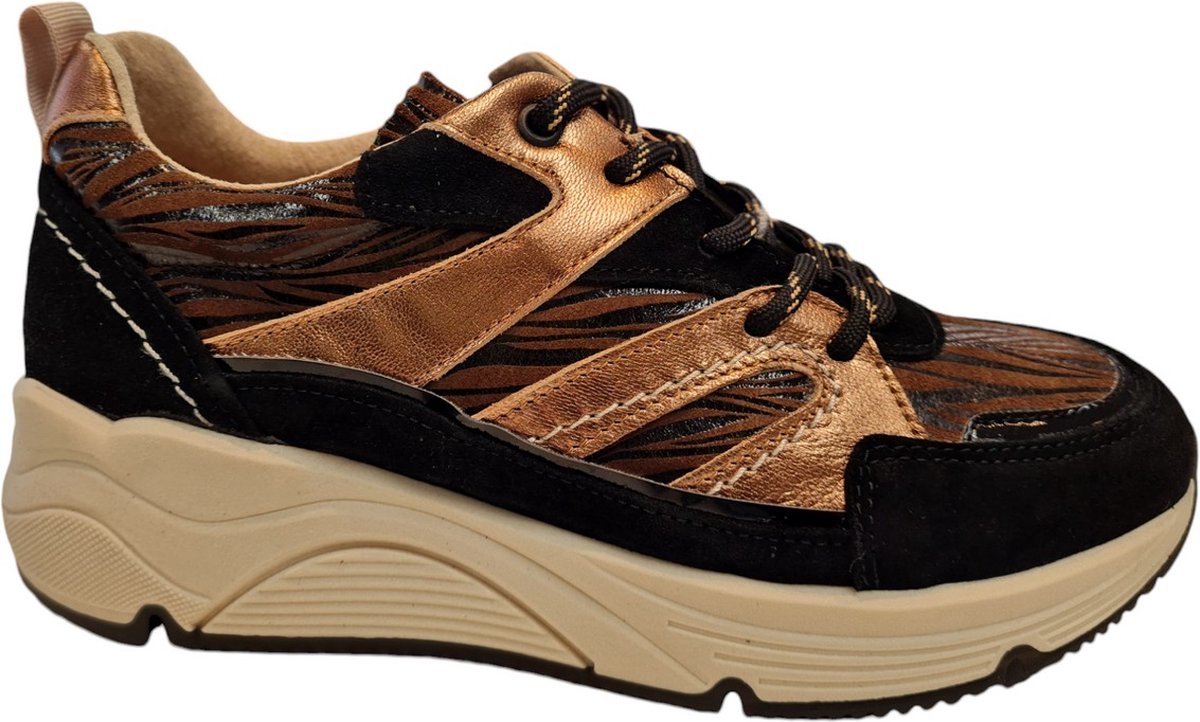 Bridge 24257209 Zebra Multi Dames Sneakers - Brons - 39