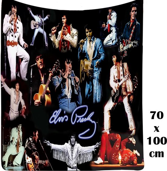 Allernieuwste.nl® Urban Loft Wandkleed Wandtapijt ELVIS Presley Compilatie Wanddecoratie Minimalisme Muurkleed Tapestry - Muziek- 70 x 100 cm