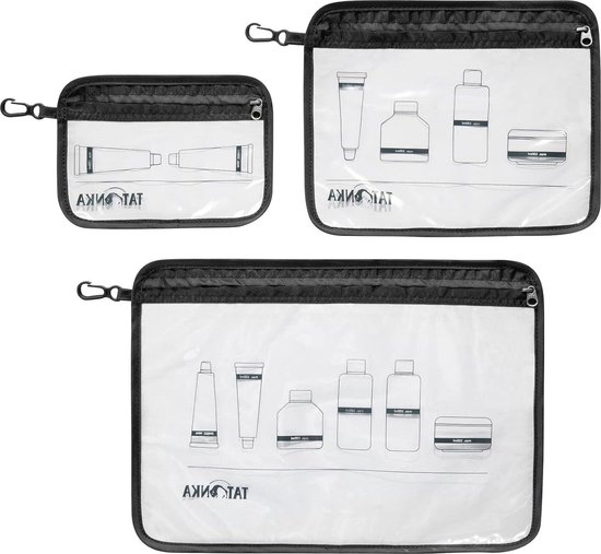 Foto: Toilettas zip flight bag set 3 stuks a4 a5 a6 transparante zak vloeistoffen handbagage vliegtuig 