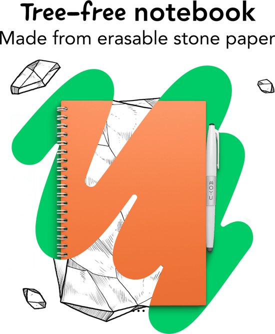 MOYU - Flashy Moss Notebook - Carnet effaçable A4 Hardcover