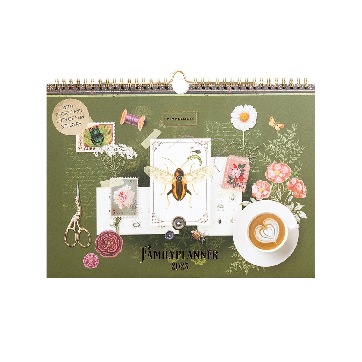 Pimpelmees family planner 2025 Wonderland Beetlebee Olive op Prijzenvolger.com
