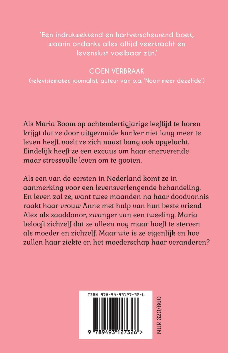 Boekcover met tekst 'Een indrukwekkend en hartverscheurend boek'.