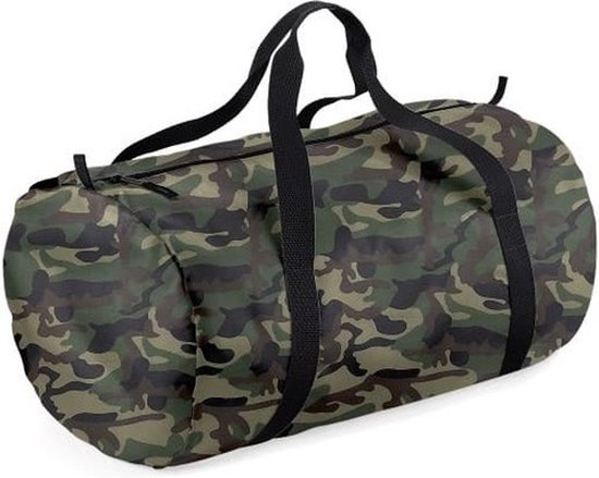 Sac de sport sac week-end polyester rond vert camouflage 32