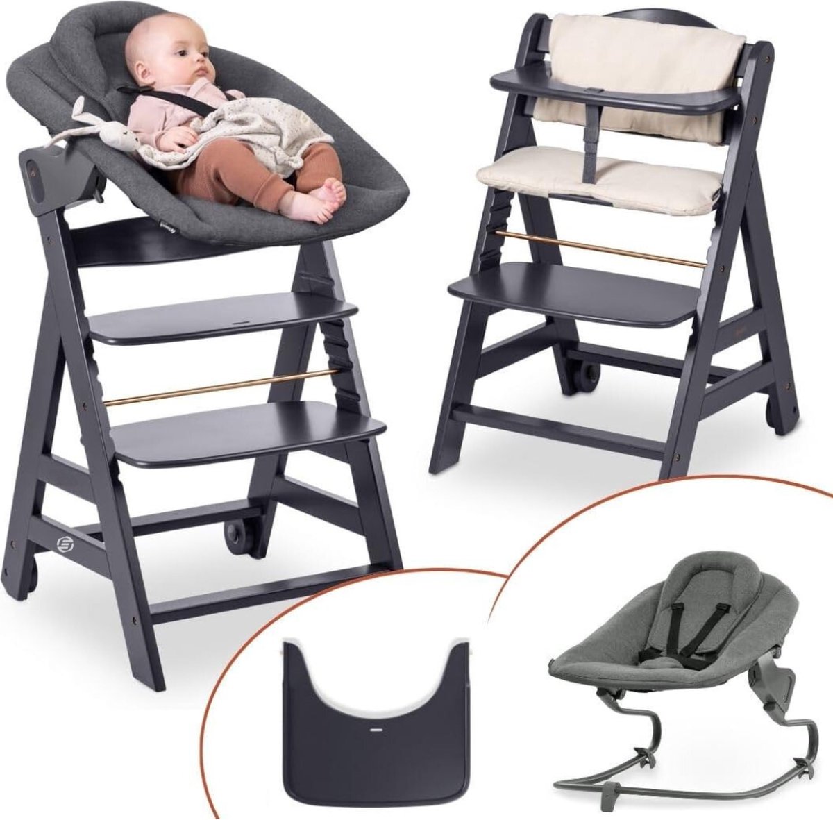 Equivera Babystoel Voor Aan Tafel - Kinderstoel - Babystoel - Baby Eetstoel - Baby Stoeltje Zitten Voor Thuis - Kinderzetel