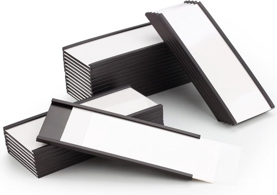 Lot De 4 Porte-étiquettes Magnétiques A4 (30x22 Cm) - Pour étagères Métalliques, Atelier, Organisation