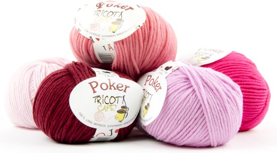 Tricot Café - Poker - pure merino wol garen ideaal voor handwerk - haakwol zeer zacht hoge kwaliteit niet krimpend bolletje voor naald/ haaknaald:4.50/5.50 50gr duifgrijs 211