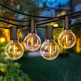 Guirlande d'éclairage extérieur Foryouliving - Filament - 25 Ampoules LED - 10 mètres - Connectable - Éclairage de jardin - Guirlande lumineuse - Éclairage d'ambiance - Éclairage de fête