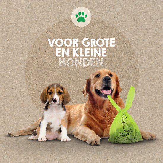 M. Sacs à déjections canines Green Mind avec poignées 600 pièces sacs à crottes pour chiens étanches biodégradables - Chien