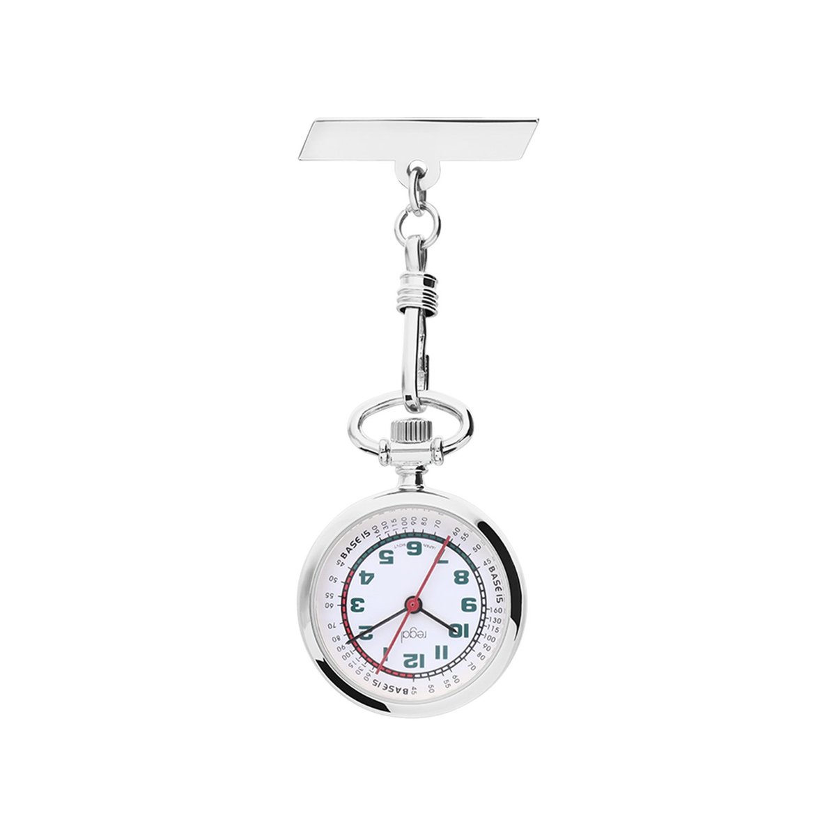Lucardi Unisex Regal zustershorloge zilverkleurig met ketting - Horloge - Alloy - Zilverkleurig - 27 mm