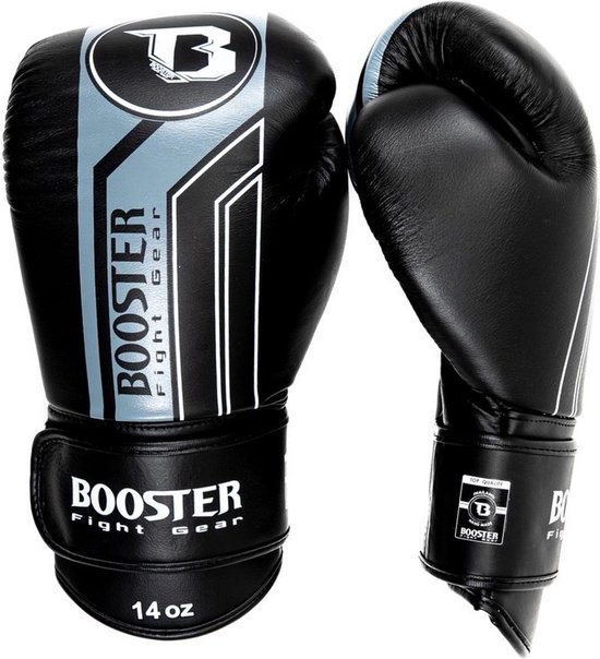 Foto: Booster fightgear bokshandschoenen bsg v9 zwart grijs 14oz