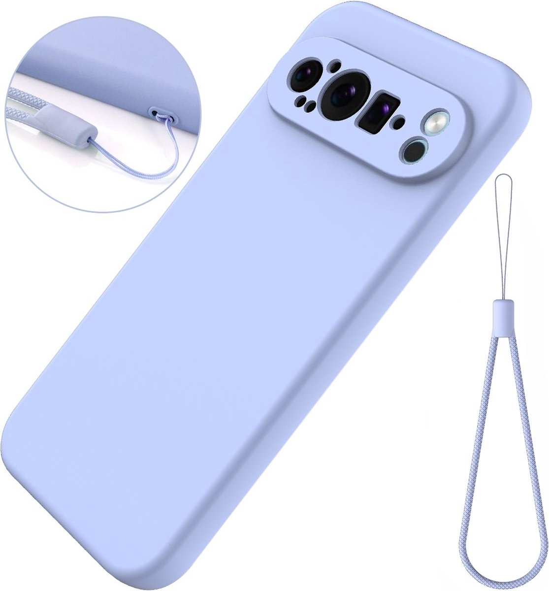 Mobigear Hoesje geschikt voor Google Pixel 9 Pro XL Telefoonhoesje Flexibel TPU | Mobigear Colors Backcover | Pixel 9 Pro XL Case | Back Cover - Paars