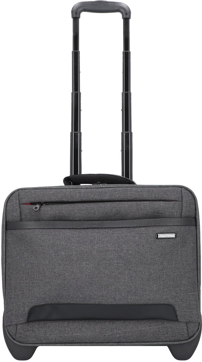 Lightpak reistrolley - ARKON - grijs polyster - 37 x 42,5 x 21cm - JU-46134