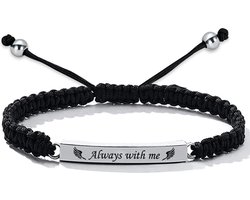 Luxe As Armband - Verstelbaar - 16-28 CM - Met Ashanger - Voor As, Haren of Parfum - Assieraad - Gedenksieraad - Urn - Incl. As vuller en Opbergzakje - Always with me