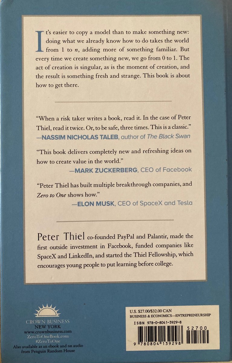 ISBN Zero to One, Couverture rigide, 224 pages - back cover