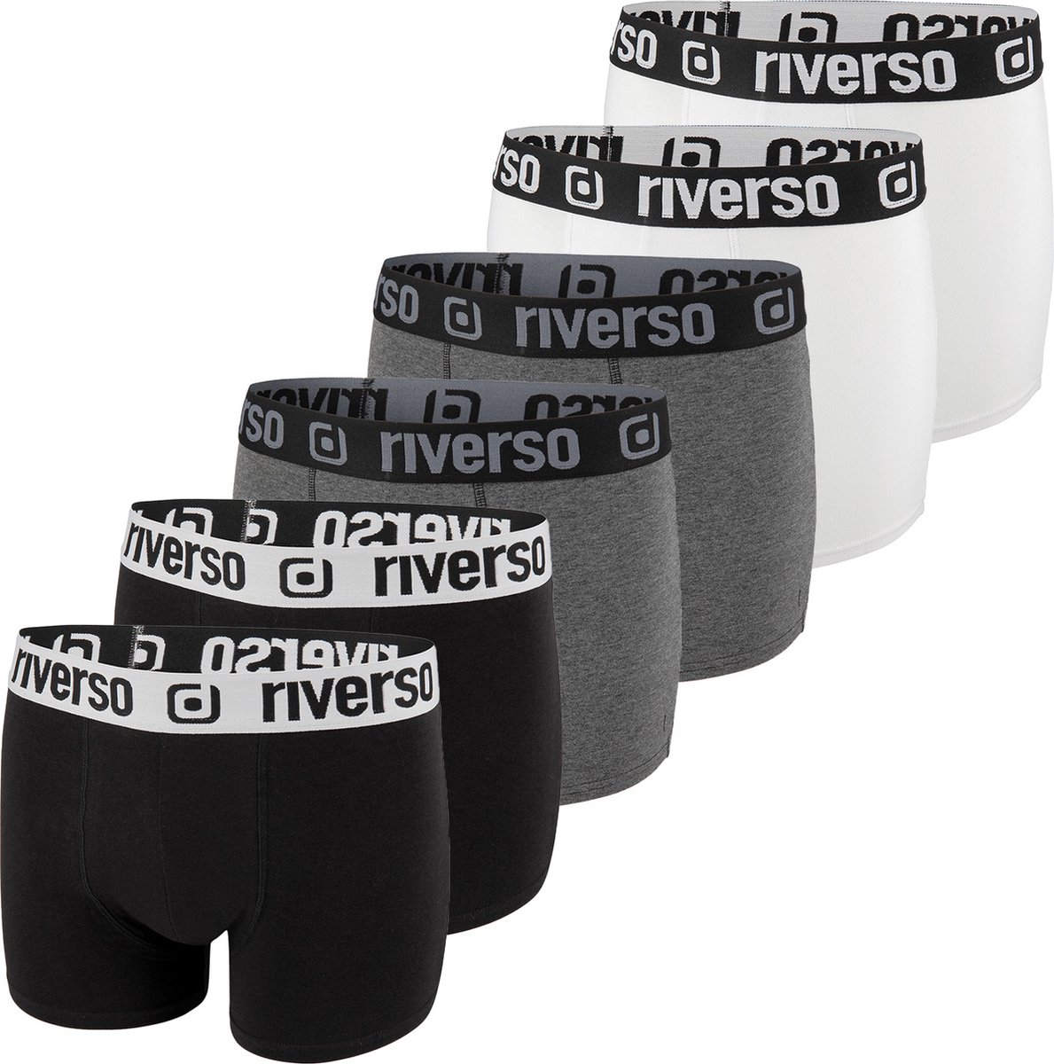 riverso Heren Boxershorts RIVOle 6-Pack Veelkleurig L