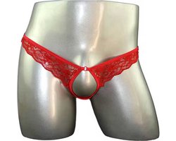 Erotische mannen string open kruis - Heren mini slipje - Erotische heren ondergoed - Vrouwen string voor hem - One size voor kledingmaat S en M