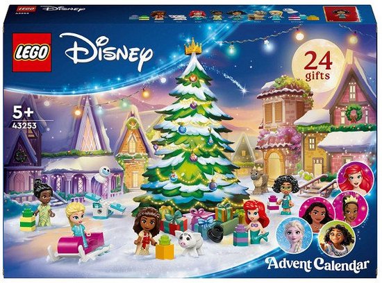 LEGO Disney adventskalender met kerstboom, cadeautjes en prinsessen