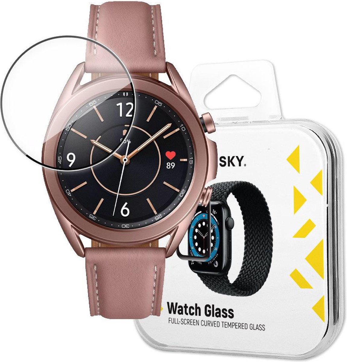 Wozinsky - Hybride Beschermglas - Samsung Galaxy Watch 3 45mm - Zwart - Touchgevoelig