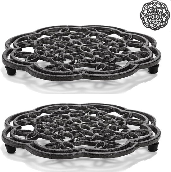 Set de Sous-verres de verre robuste en fonte pour Casseroles et poêles chaudes et Théières