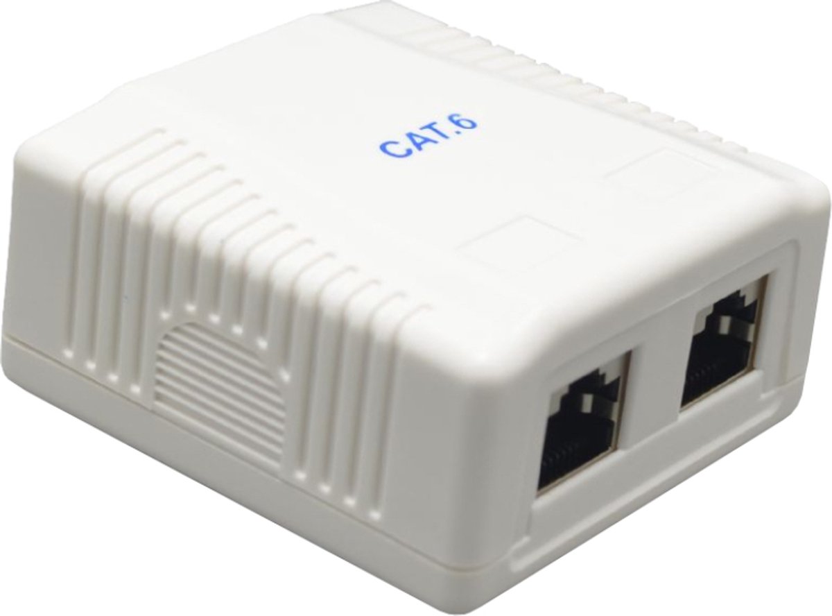 Cablexpert UTP CAT6 Opbouwdoos - 2x RJ45 - Wit