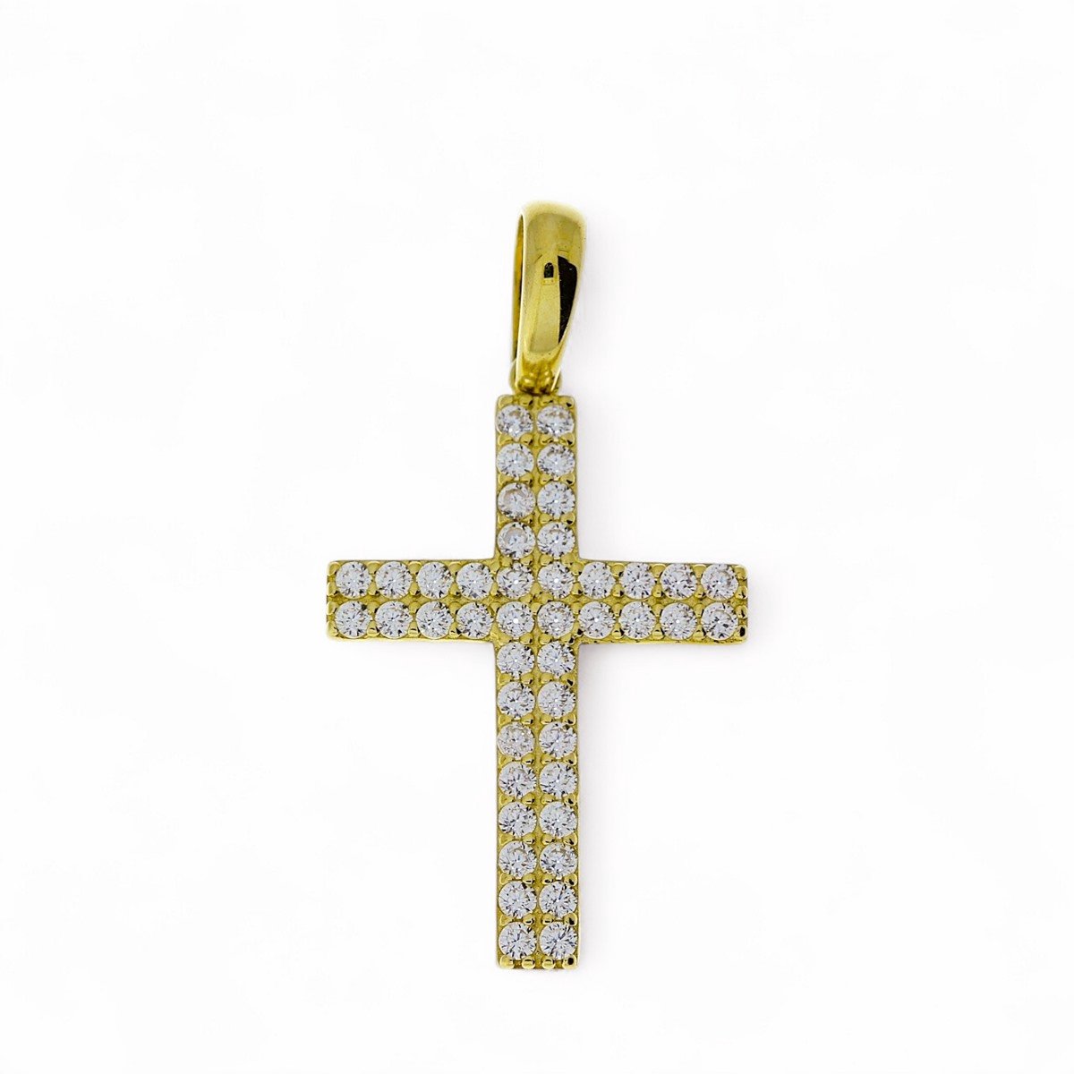 Gouden Kruis Hanger 29 mm 19.5 mm Zirkonia