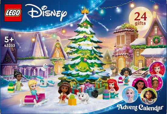 LEGO Disney adventskalender met kerstboom, cadeautjes en prinsessen