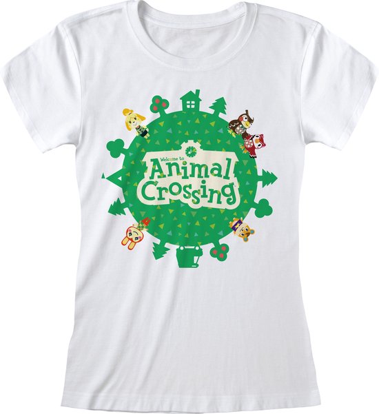 Animal Crossing Welcome To Donna T-Shirt Bianco S 100% Cotone Regular