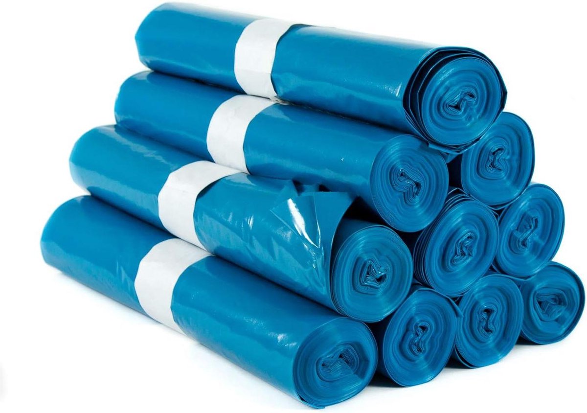Stevige afvalzakken Weigerzak extra sterk 70 cm breed - 110 cm lang - blauw - 100 stuks