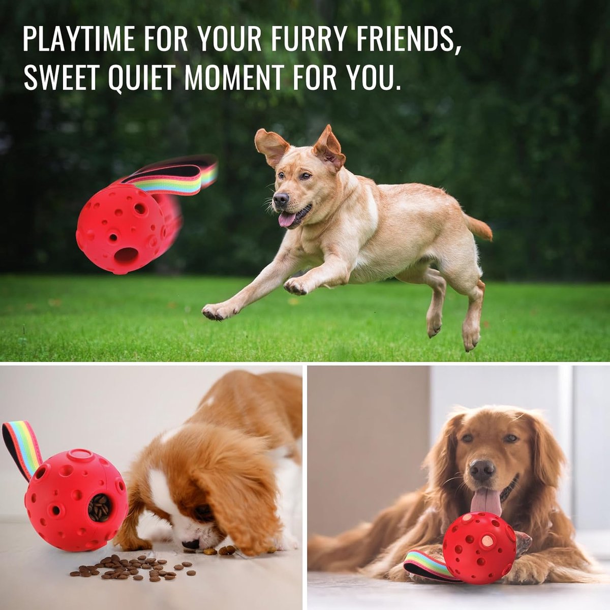 Honden Interactieve Exercse Foam Bal op een Touw S... – Vicedeal