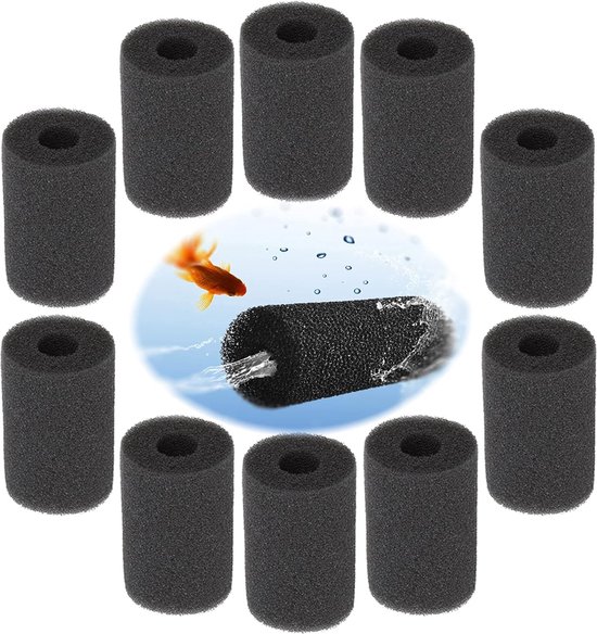 Foto: Filterspons filters geschikt voor aquarium aquariumfilter filtermateriaal sponsfilters vistank voorfilter spons vervanging spons filterspons voor visgarnalen zwart 10 stuks