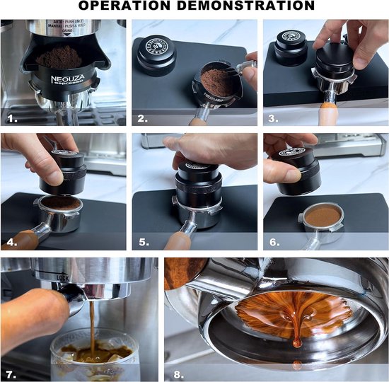 NEOUZA 49mm Koffie Palm Sabotage Barista Leveler Tool Veerbelaste Rvs Platte Base voor Espresso Machine Portafilter