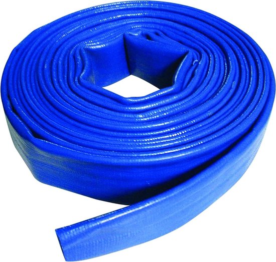 EBERTH 1 platte tuinslang voor pompen in 40m lengte, 1 inch, 25mm diameter, flexibel, bestendig PVC, industriële slang, waterslang voor irrigatie