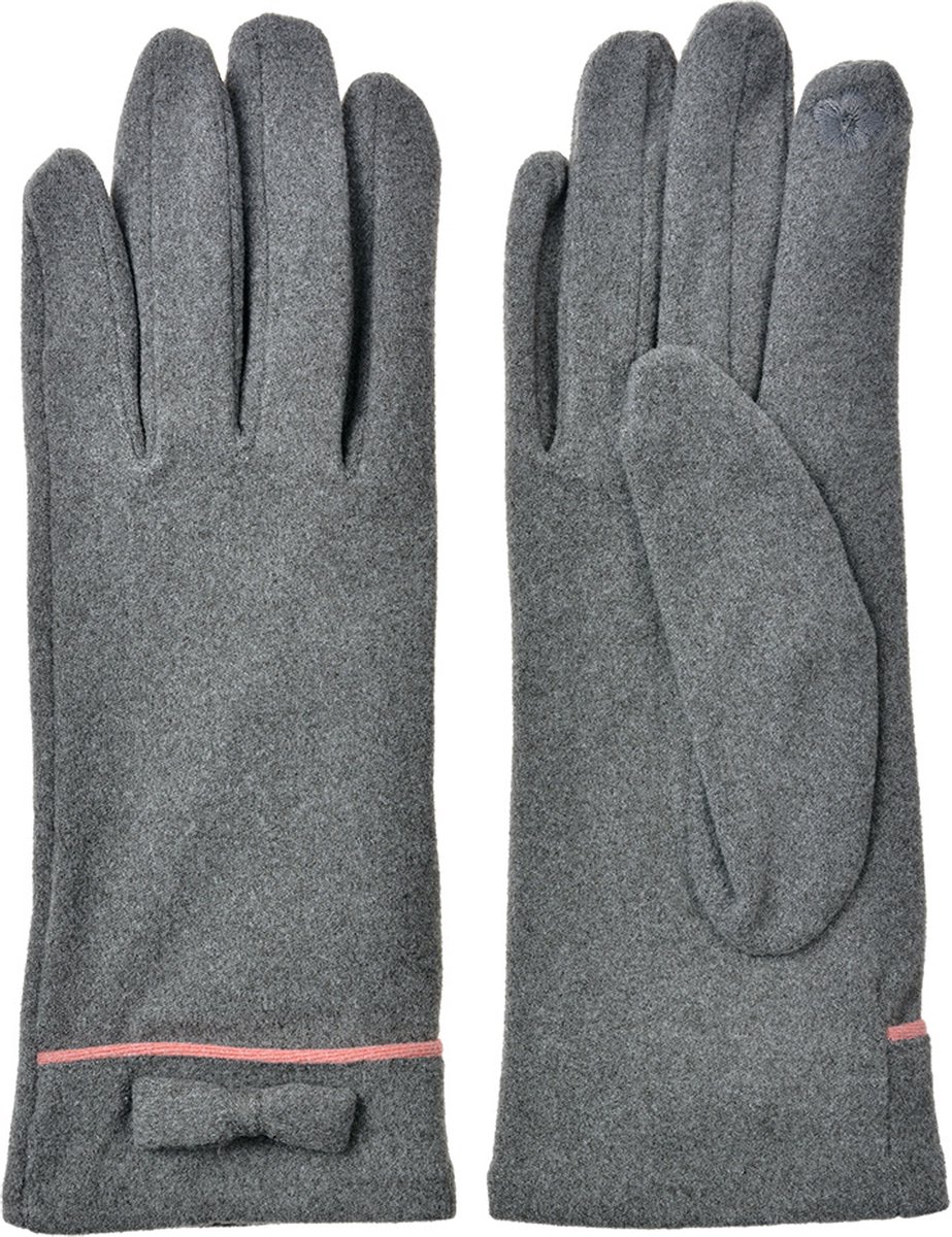 Clayre & Eef Handschoenen Winter 9x23 cm Grijs Polyester
