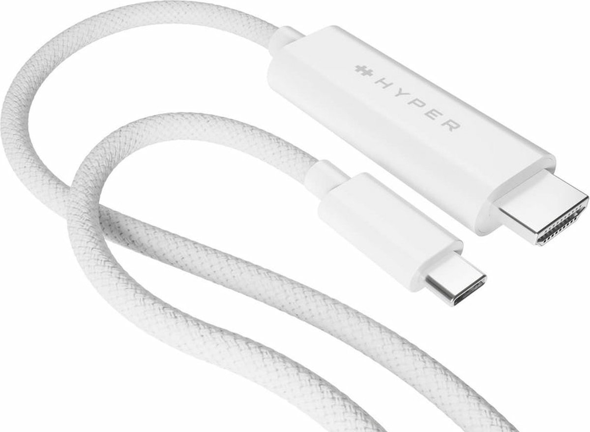 HyperDrive - USB-C naar HDMI Kabel - 4K 60Hz - 2,5 Meter - Wit