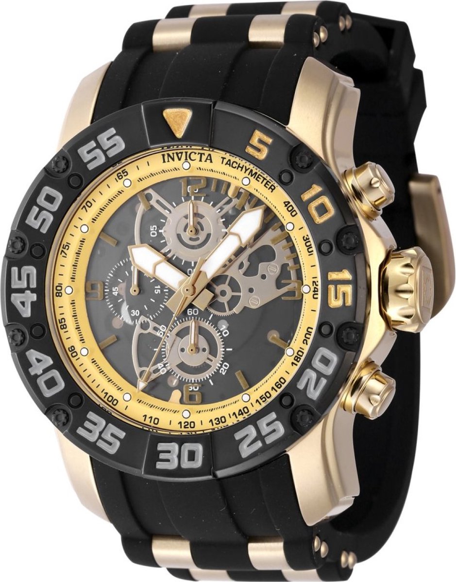 Invicta Racing - JM Limited Edition 48065 Heren Horloge - Waterdicht - Analoog - Quartz Uurwerk - Roestvrij Staal met zwarte