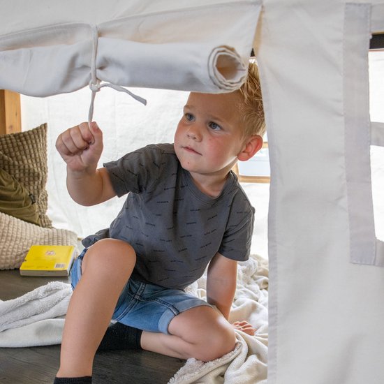 Sunny Nova Tafeltent Crème - Speeltent met ramen en deur van 100% katoen - Duurzaam en veilig speelplezier van Sunny. — afbeelding 4