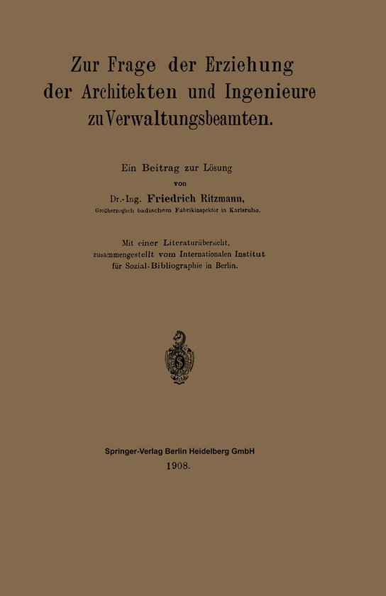 Zur Frage Der Erziehung Der Architekten Und Ingenieure Zu Ve ... - cover