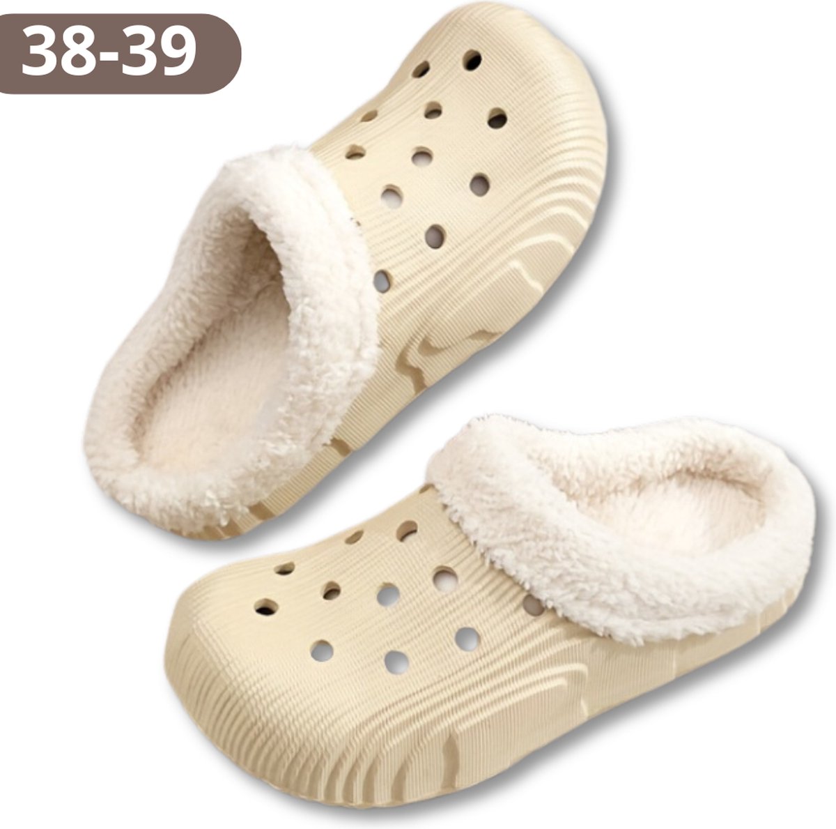 Bovista Warme Pantoffels - Sloffen - Slippers - Dames - Heren - Pluche - Maat 37 - Wit