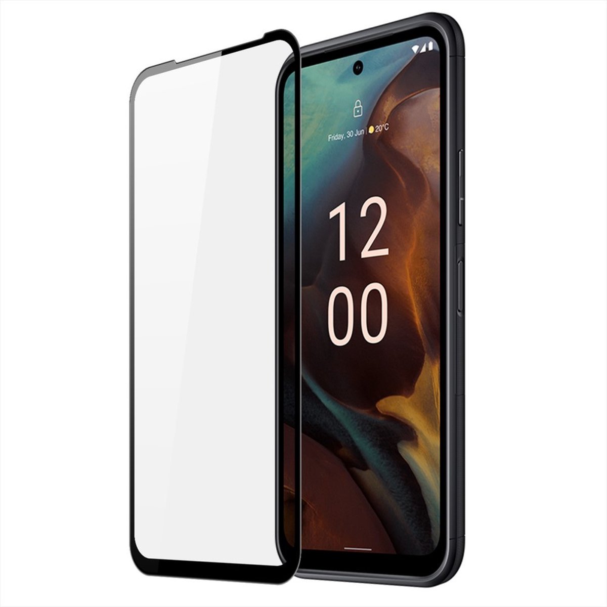 Dux Ducis Screen Protector - Geschikt voor Nokia XR21 Screen Protector - Dux Ducis Full-Cover Tempered Glass - Zwart