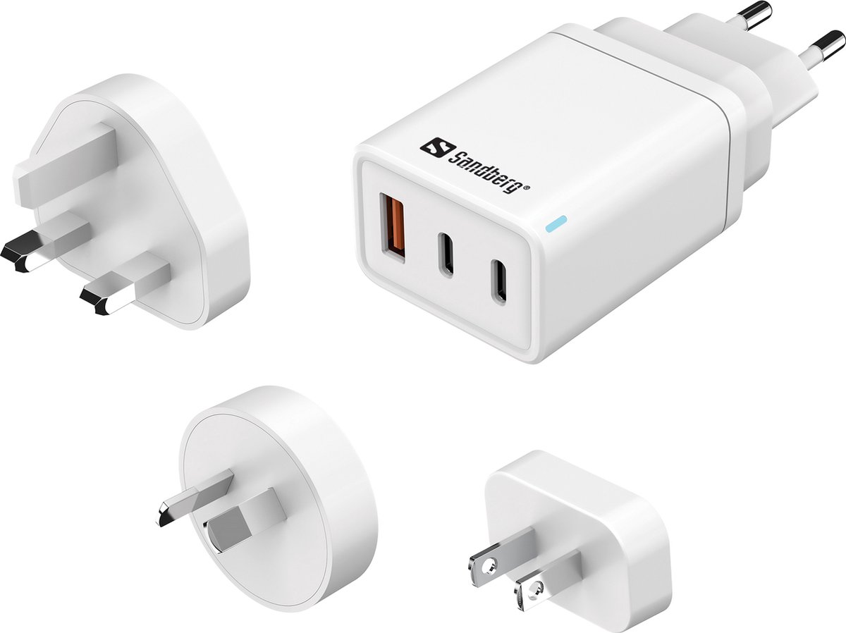 Sandberg 441-59 oplader voor mobiele apparatuur Universeel Wit AC Snel opladen Binnen