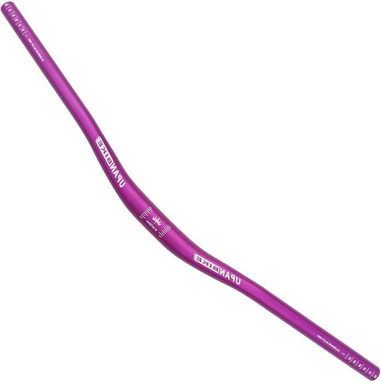 Guidon de velo VTT Extra long Barre montante 31 8 mm 720 mm violet bol