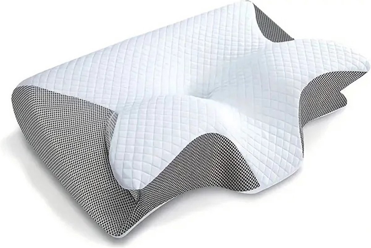 Comnox - Orthopedisch Nekkussen - Extreem Comfortabel - Neksteun - Traagschuim - Memory Foam - Ergonomisch – Orthopedisch - Lichtgrijs