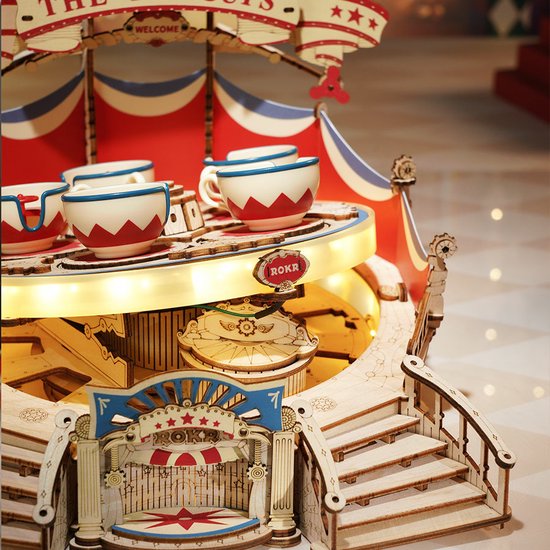 Tilt-a-Whirl EA04 | Houten 3D DIY bouwset | Nederland