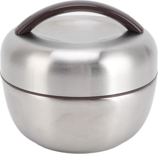 Thermos lunchbox voor warm voedsel - Stapelbare geïsoleerde 304 roestvrijstalen ronde
