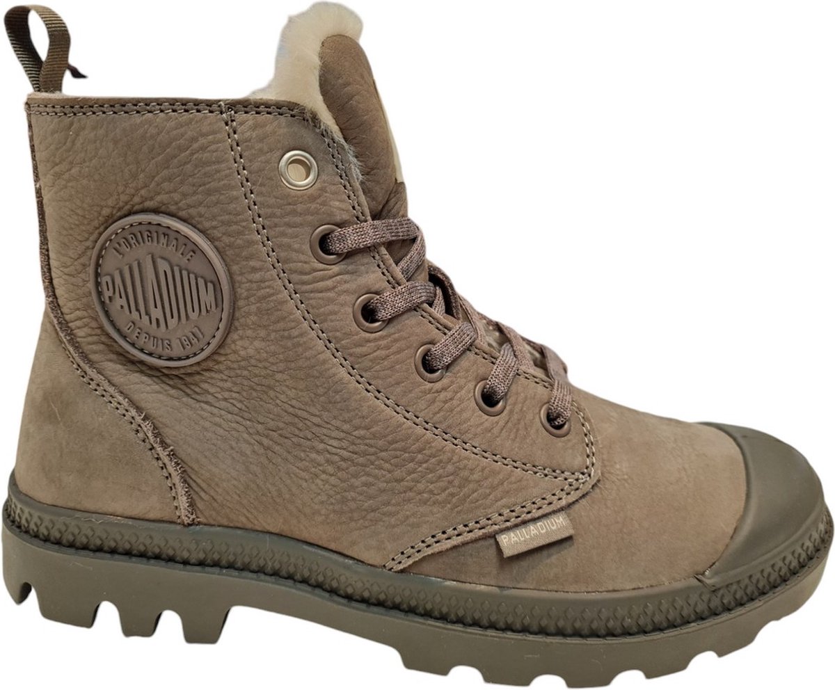 Palladium PAMPA HI ZIP WL Hoge sneakersHoge sneakersVeterbootsDames veterschoenenDames sneakersVrije tijd half-hoogHalf-hoge schoenenHeren veterschoenHeren sneakers Grijs