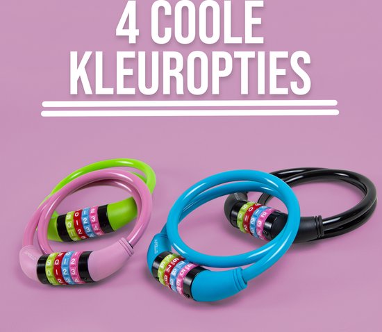 Cadenas à Combinaison Apollo Pour Enfants - Antivol Léger Pour Vélo, Trottinette Et Draisienne | Câble 65cm - 2
