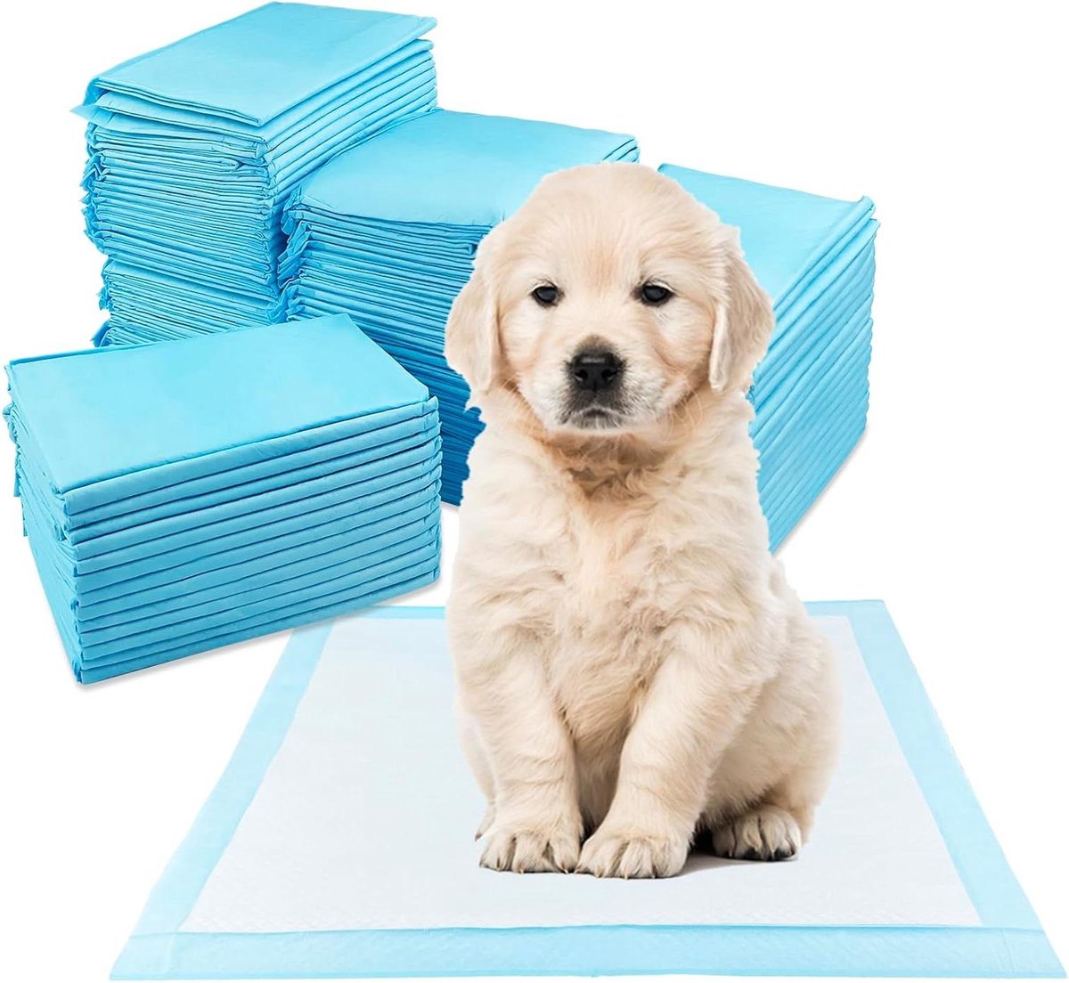 Hygiënische onderleggers honden - 100 stuks 33 x 45 cm - absorberend - hygiënisch - 5 lagen - lekvrij - sneldrogend - accessoires - matten incontinentie onderlegger