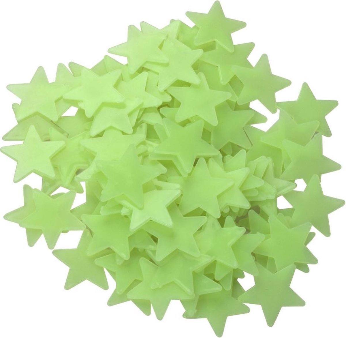Scoby - Glow in the Dark Sterren - 100 Mini Sterren - Kinderkamer Decor - Nachtlicht - Geel