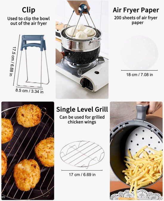 Veripart Airfryer accessoireset 3-delig | | Bakvormen voor friteuses
